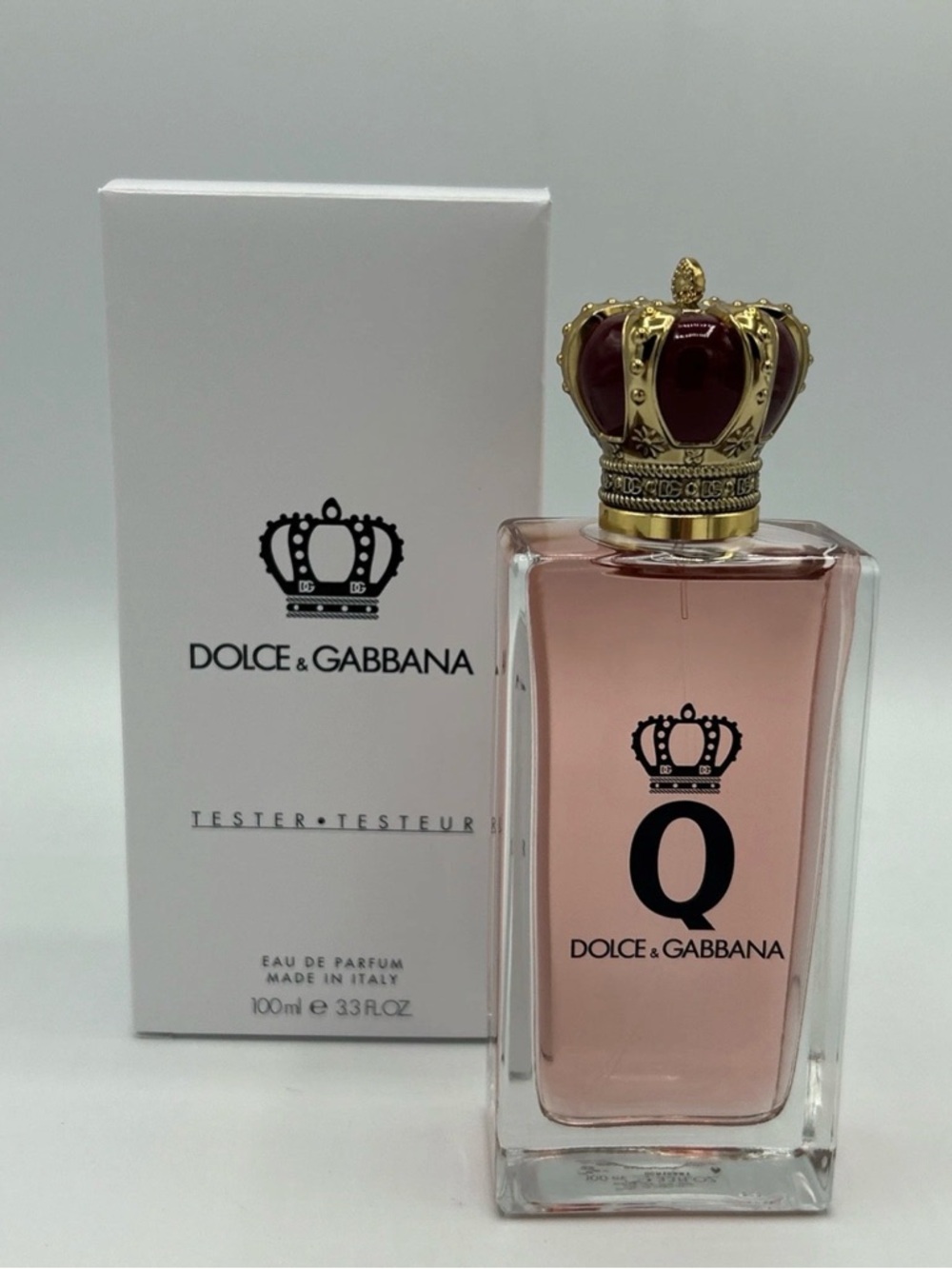 Dolce & Gabbana Eau de Parfum 3.3 oz full size Queen’s Crown topped bottle New
